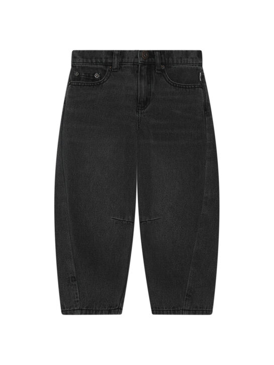 Джинсы с резинкой на поясе, серые Moschino | Фото 1