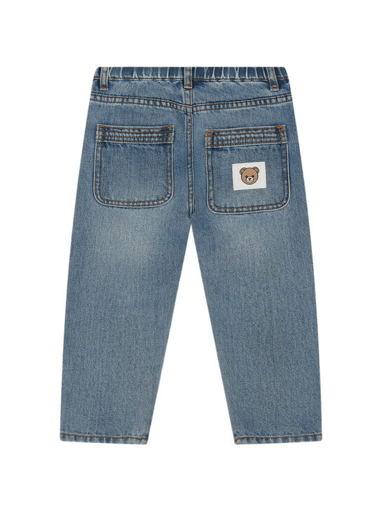 Джинсы выбеленные, голубые Moschino | Фото 2