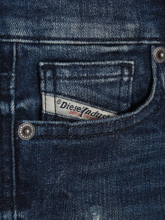 Джинсы прямого кроя, синие Diesel | Фото 3