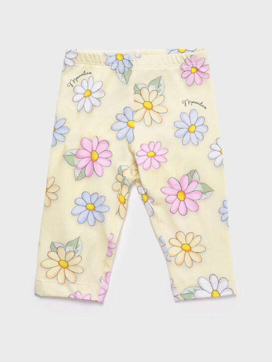 Леггинсы с цветочным принтом Monnalisa | Фото 1