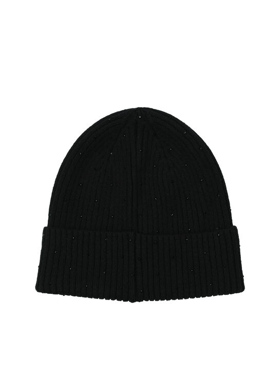 Шапка со стразами, черная Flashin | Фото 2