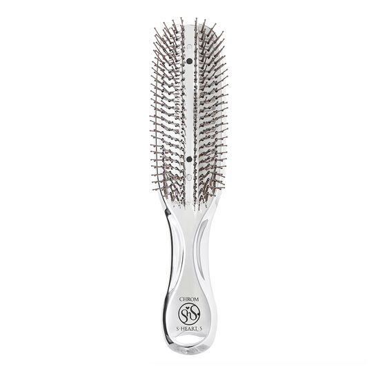 Расческа Scalp Brush Chromе, серебро, удлиненная S-heart-S | Фото 2