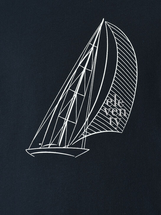 Футболка с принтом &quot;парусник&quot; Eleventy | Фото 3
