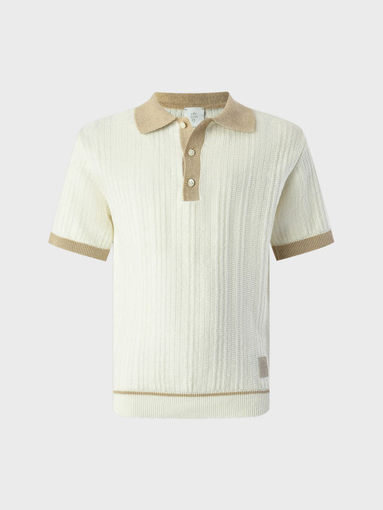 Футболка-поло с коричневой отделкой Eleventy | Фото 1