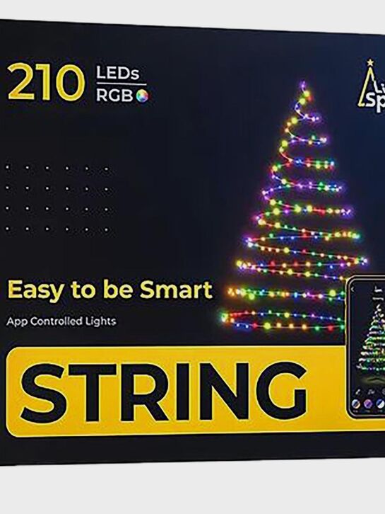 Гирлянда STRING 210 ламп, 1700см, RGB, многоцветный + белый, управление через приложение LinkedSparx | Фото 1