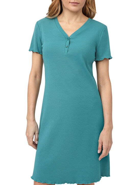 Ночная рубашка цвета морской волны Dan Maralex | Фото 3