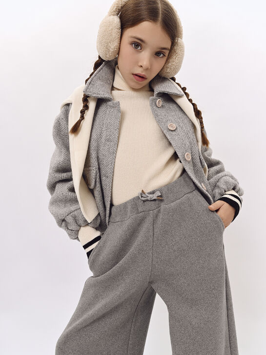 Брюки трикотажные, серые Eleventy | Фото 4