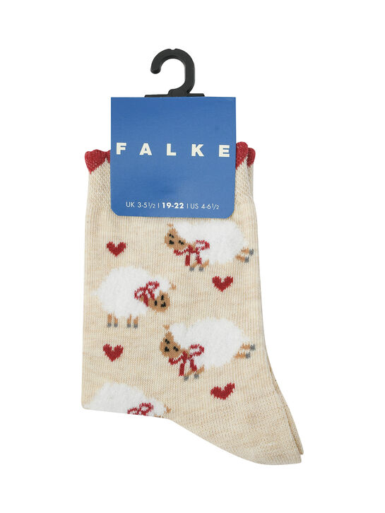 Носки с принтом &quot;овечки&quot;, бежевые Falke | Фото 1