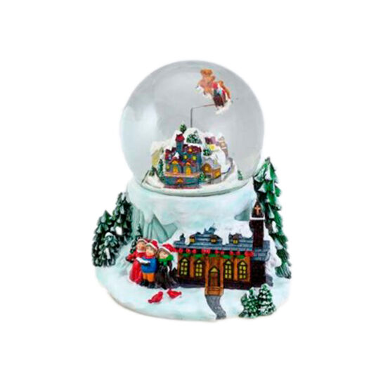 Снежный шар &quot;Санта и заснеженная деревня&quot; Musicboxworld | Фото 1