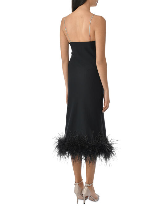 Платье-комбинация с декором из перьев ALINE | Фото 5