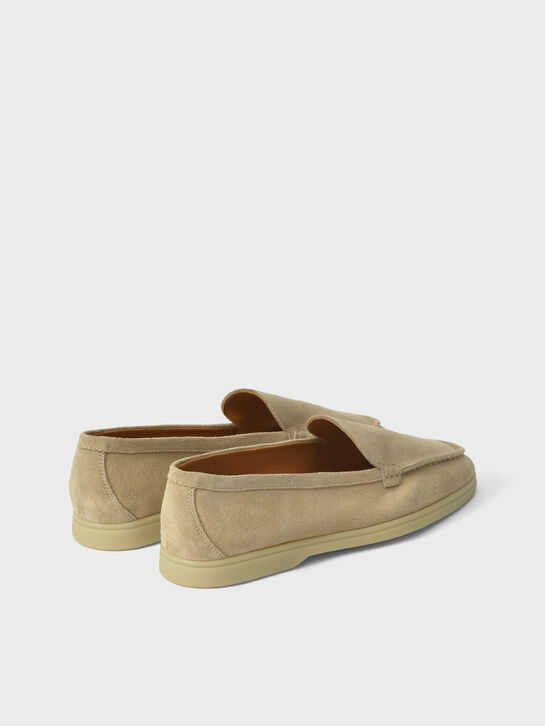 Лоферы замшевые, кремовые Gallucci | Фото 3