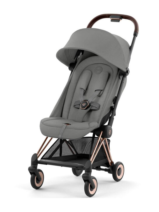 Коляска Coya Rosegold Mirage Grey с дождевиком и бампером CYBEX | Фото 1