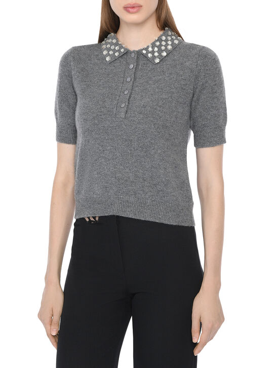 Джемпер-поло, серый Blumarine | Фото 3