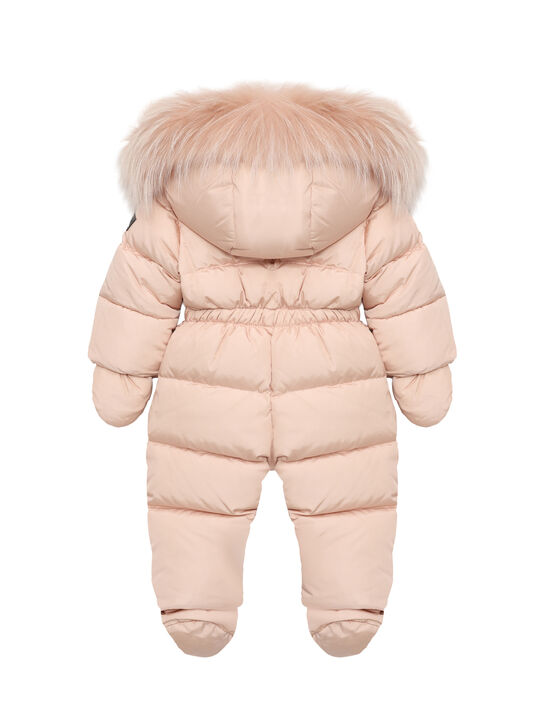 Комбинезон с меховой отделкой в тон, розовый IL Gufo | Фото 2