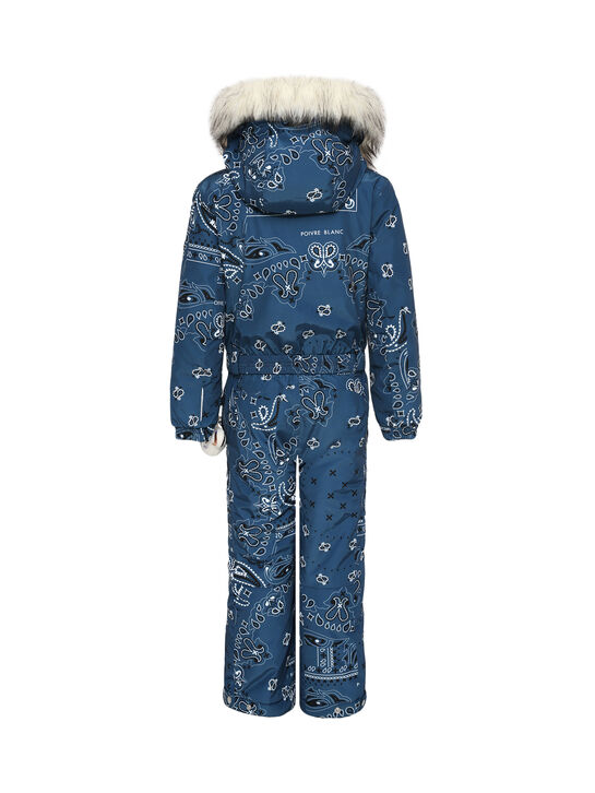 Комбинезон с меховым капюшоном и сплошным принтом Poivre Blanc | Фото 2