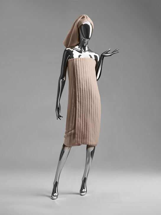 Полотенце махровое для тела 100х150 см, Wave Tactile Soft Silver | Фото 5