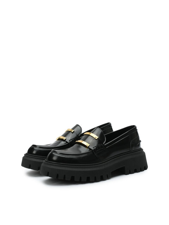 Лоферы кожаные черные N21 | Фото 2