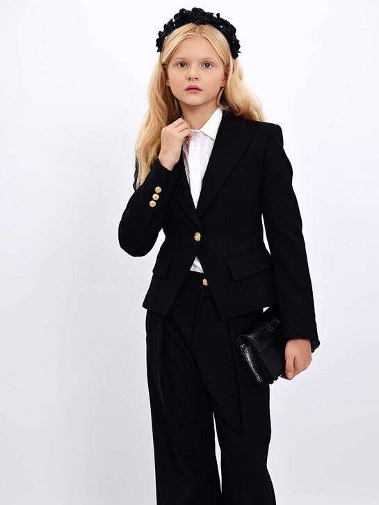 Пиджак приталенный, черный Balmain | Фото 3