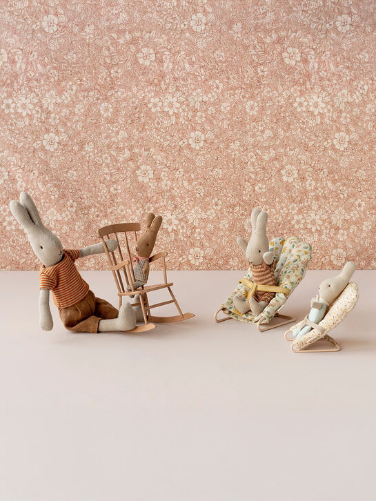 Игрушка Мой Кролик, розово-голубой в клетку Maileg | Фото 3