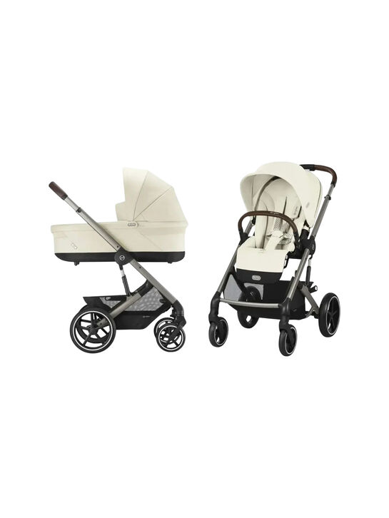 Коляска 2в1 Balios S Lux TPE Seashell Beige с дождевиком CYBEX | Фото 1
