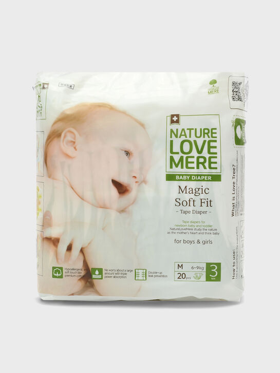 Подгузники супер мягкие MAGIC Soft M 6-9 кг, 20 шт NATURE LOVE MERE | Фото 1