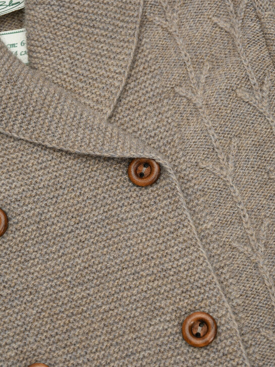 Кардиган из шерсти и кашемира, двубортный Born to Bloom | Фото 3