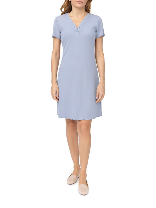 Ночная рубашка серо-голубого цвета Dan Maralex | Фото 2