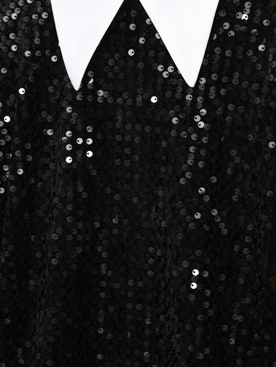 Платье с пайетками, черное Dan Maralex | Фото 3