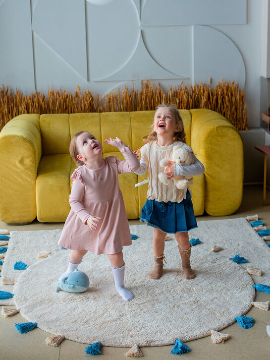 Хлопковый ковер Colorful White Blue 120х180 см Lillaland | Фото 2