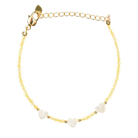 Браслет из циркона с перламутровыми сердцами I Love Cameo | Фото 1