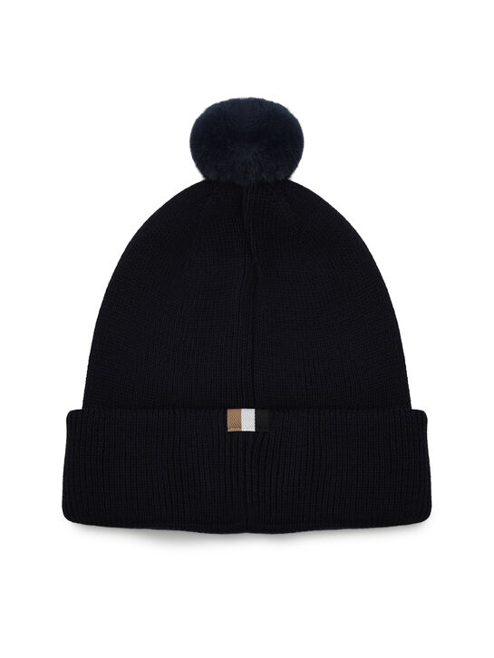 Шапка с вышитым логотипом, темно-синяя Boss | Фото 2