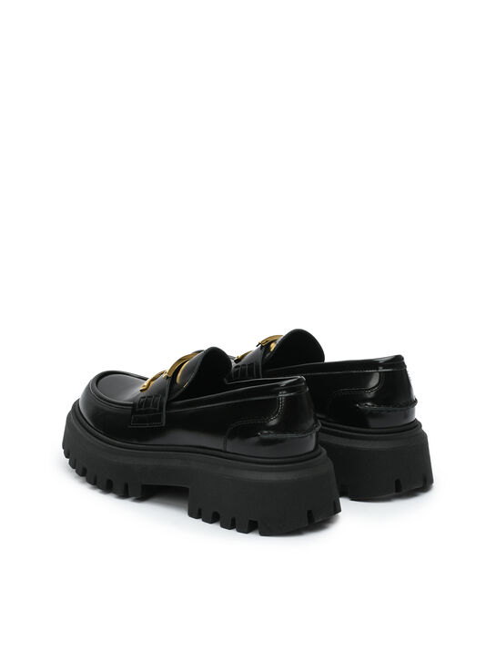 Лоферы кожаные черные N21 | Фото 4