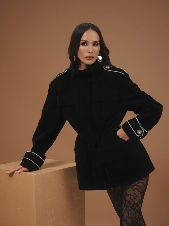 Парка бархатная приталенная ALINE | Фото 3