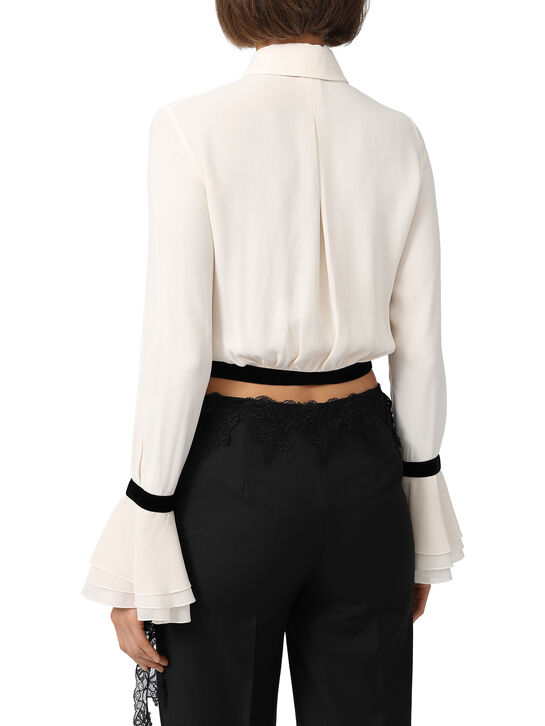 Блузка с воланами на манжетах Elisabetta Franchi | Фото 4