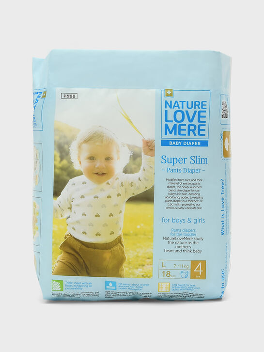 Подгузники-трусики супертонкие Super Slim, L 7-11 кг, 18 шт NATURE LOVE MERE | Фото 1