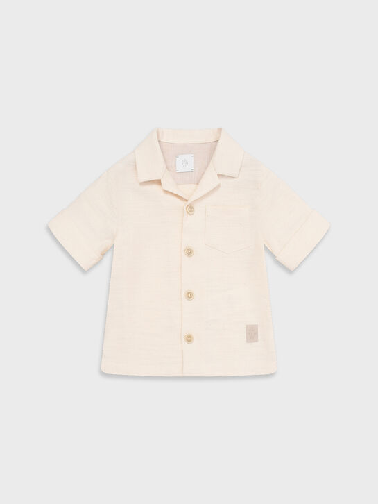 Рубашка изо льна с короткими рукавами Eleventy | Фото 1