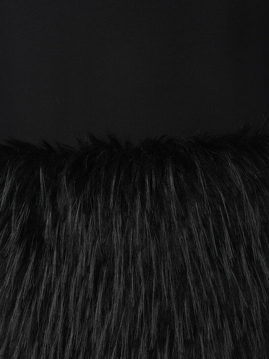 Платье-комбинация с отделкой эко-мехом Flashin | Фото 12