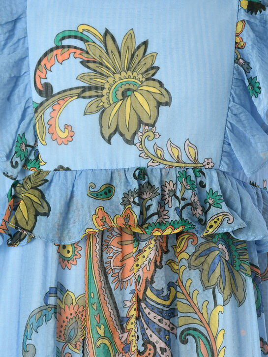 Платье с рюшами и узорами Etro | Фото 4