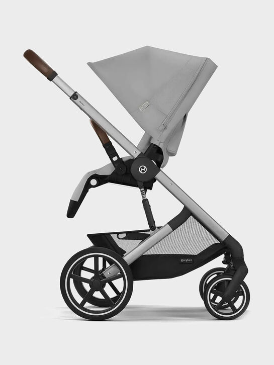 Коляска Balios S Lux SLV Stone Grey с дождевиком CYBEX | Фото 4