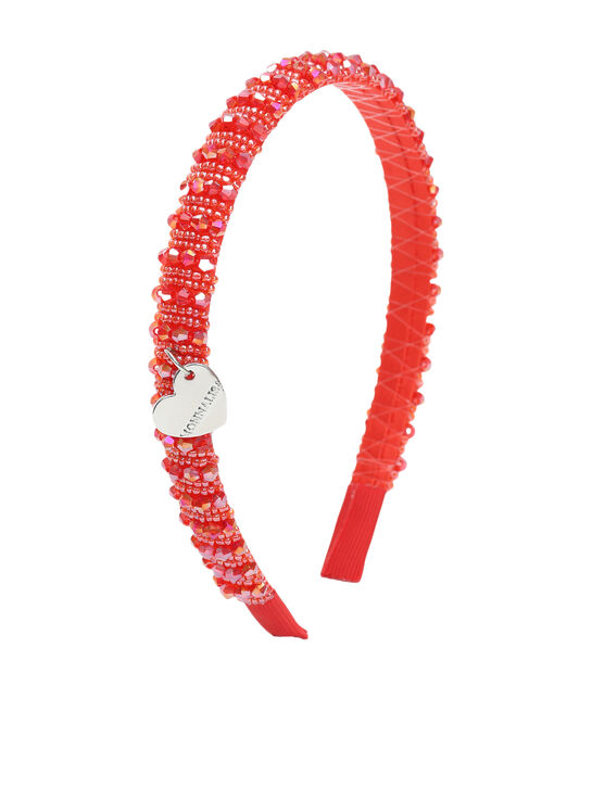 Ободок с бусинами, красный Monnalisa | Фото 1