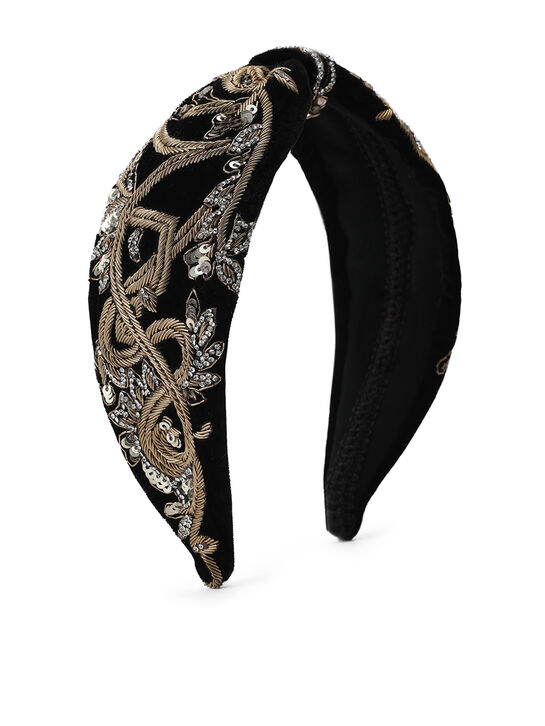 Ободок бархатный с бисером Maison Ava | Фото 2