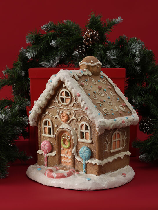 Фигрка декоративная &quot;Домик&quot; с подсветкой (АААх3) 28 см TIANQIN ARTS AND CRAFTS | Фото 3