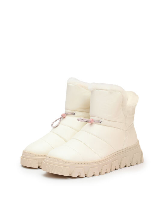 Ботинки дутые, кремовые Rondinella | Фото 2