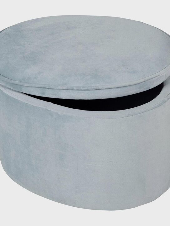 Детский велюровый овальный пуфик Lil Sofa, голубой Roba | Фото 4