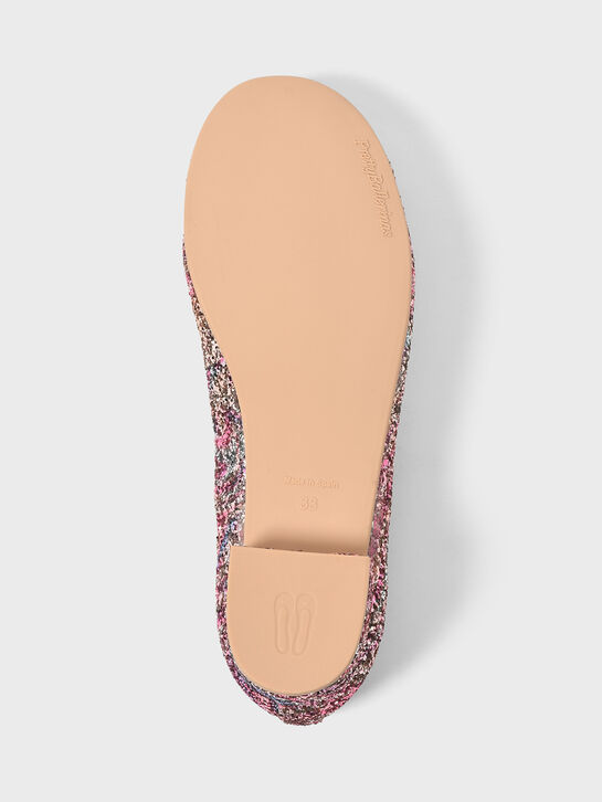 Туфли с разноцветным глиттером Pretty Ballerinas | Фото 5