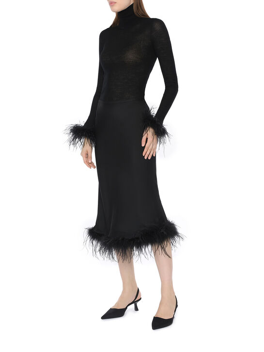 Юбка с отделкой из перьев Blumarine | Фото 2