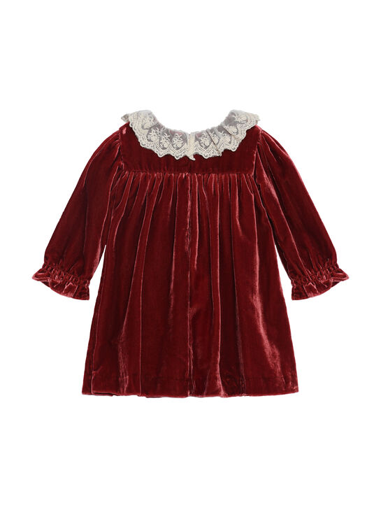 Платье с кружевным воротником, красное C'era Una Volta | Фото 2