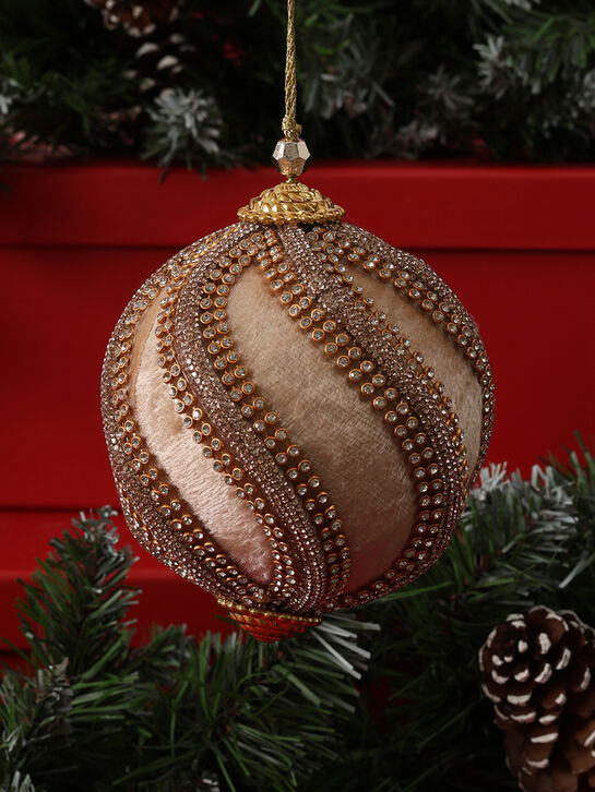 Елочный шар с золотыми деталями, 10 см Goodwill | Фото 2