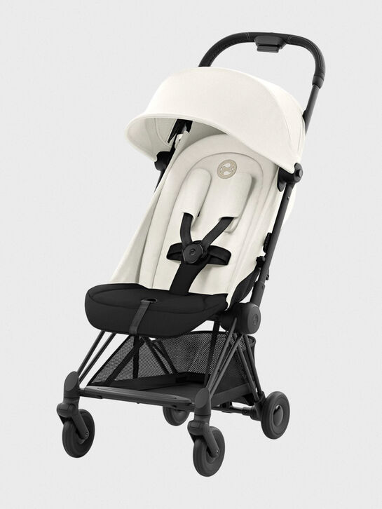 Коляска Coya Matt Black Off White с дождевиком и бампером CYBEX | Фото 1
