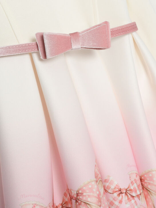 Платье из неопрена с рюшами Monnalisa | Фото 3